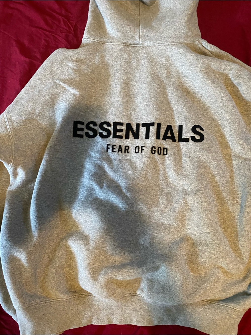 Fear of God Essentials Gray Logo Crewneck Hoodie M